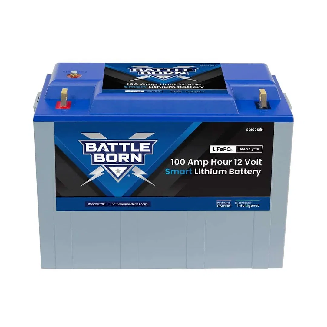 BB10012IH – BATTLE BORN Battery, Group 31 12 Volt Flag Top Terminal Lithium Deep Cycle Battery 100 Ampere Hour Capaci...